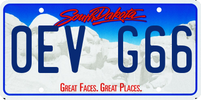 SD license plate 0EVG66