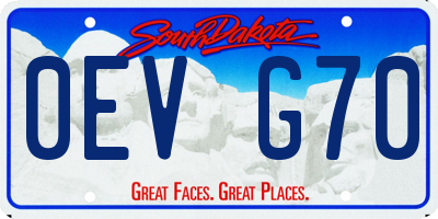 SD license plate 0EVG70