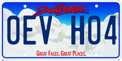 SD license plate 0EVH04