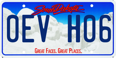 SD license plate 0EVH06