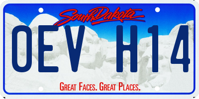 SD license plate 0EVH14