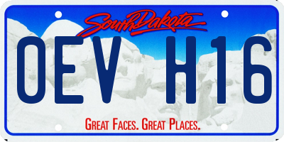 SD license plate 0EVH16