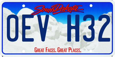 SD license plate 0EVH32