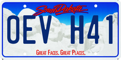 SD license plate 0EVH41