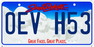 SD license plate 0EVH53