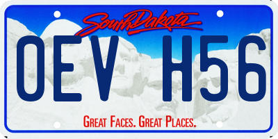 SD license plate 0EVH56