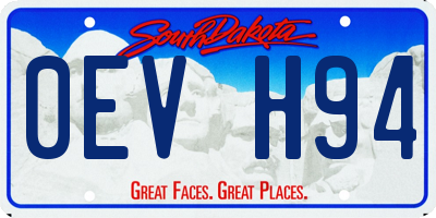 SD license plate 0EVH94
