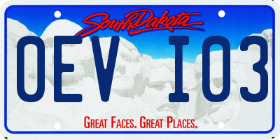 SD license plate 0EVI03