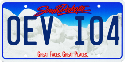 SD license plate 0EVI04