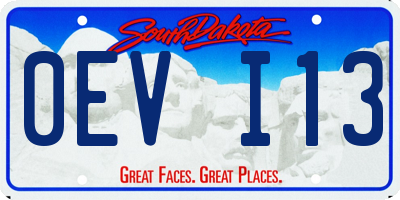 SD license plate 0EVI13