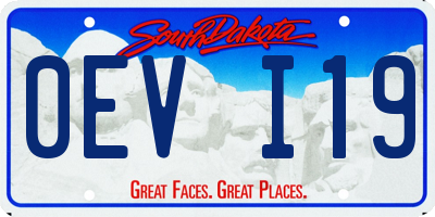 SD license plate 0EVI19