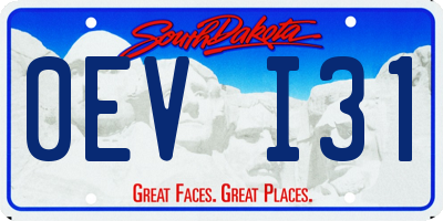 SD license plate 0EVI31