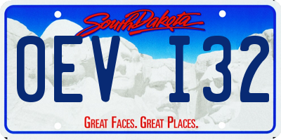 SD license plate 0EVI32
