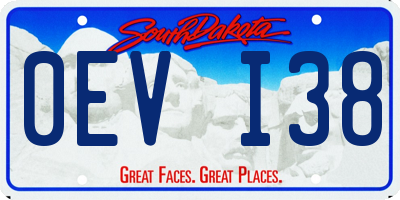 SD license plate 0EVI38