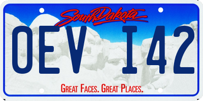 SD license plate 0EVI42