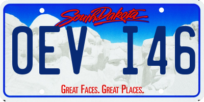 SD license plate 0EVI46