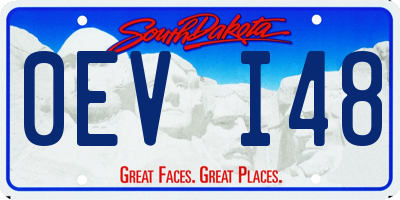 SD license plate 0EVI48