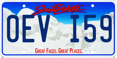 SD license plate 0EVI59