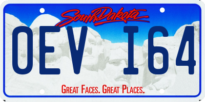 SD license plate 0EVI64