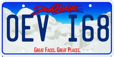 SD license plate 0EVI68