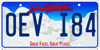 SD license plate 0EVI84