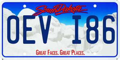 SD license plate 0EVI86