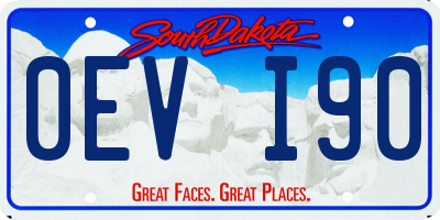 SD license plate 0EVI90