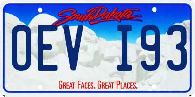 SD license plate 0EVI93