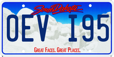 SD license plate 0EVI95