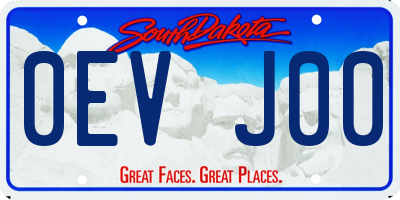 SD license plate 0EVJ00