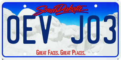 SD license plate 0EVJ03