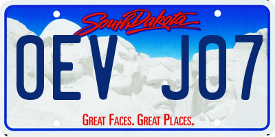 SD license plate 0EVJ07