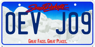 SD license plate 0EVJ09