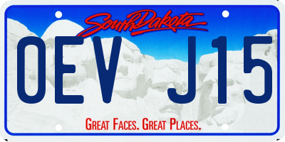 SD license plate 0EVJ15