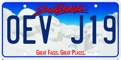 SD license plate 0EVJ19