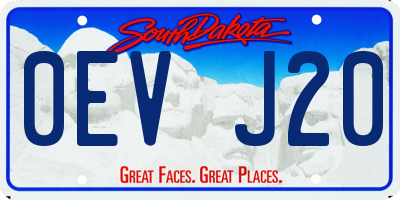 SD license plate 0EVJ20