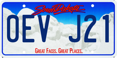 SD license plate 0EVJ21