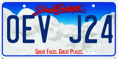 SD license plate 0EVJ24
