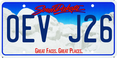 SD license plate 0EVJ26