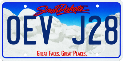 SD license plate 0EVJ28