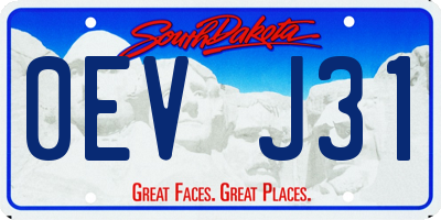 SD license plate 0EVJ31