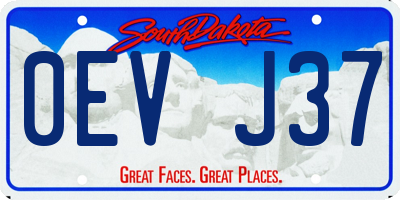 SD license plate 0EVJ37