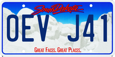 SD license plate 0EVJ41