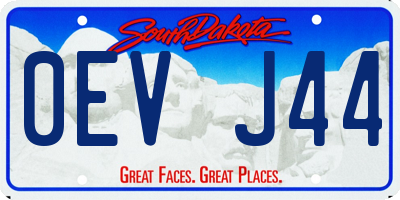 SD license plate 0EVJ44