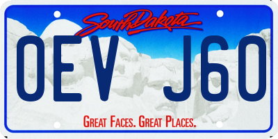 SD license plate 0EVJ60