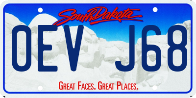 SD license plate 0EVJ68