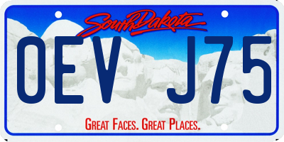 SD license plate 0EVJ75
