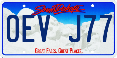 SD license plate 0EVJ77