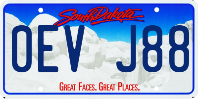 SD license plate 0EVJ88