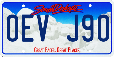 SD license plate 0EVJ90